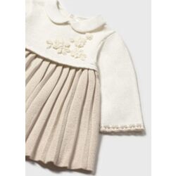 2804 VESTIDO TRICOT MAYORAL. ROPA PARA BEBES ,PREMAMA Y COLEGIAL - DE 0 5 AÑOS INVIERNO RECIEN NACIDO 0-1M 50CM . Color Beige.
