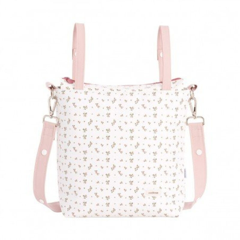 BOLSO TALEGA AURA BEIGE/FLORES 12X40X35 CM CAMBRASS. COCHECITOS-CARRICOCHES PARA BEBE SACOS Y TEXTILES BOLSOS ,TALEGAS MALETAS .
