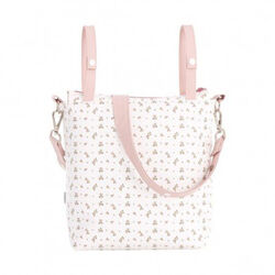 BOLSO TALEGA AURA BEIGE/FLORES 12X40X35 CM CAMBRASS. COCHECITOS-CARRICOCHES PARA BEBE SACOS Y TEXTILES BOLSOS ,TALEGAS MALETAS .