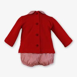 38004523  CONJUNTO BEBE NIÑO ROJO NAVIDAD MIRANDA. ROPA PARA BEBES ,PREMAMA Y COLEGIAL - DE 0 5 AÑOS INVIERNO Conjuntos Ranita