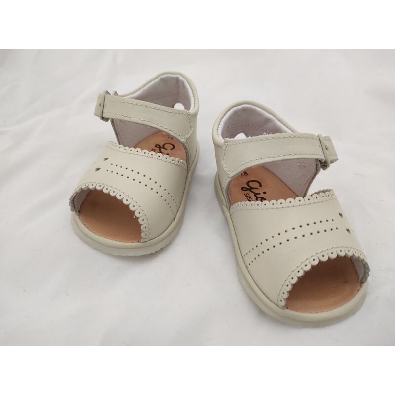 1901 SANDALIA NAPA BEIGE ONDAS GIOVI. ZAPATOS PARA BEBE - CALZADO NIÑA Sandalias . CALZADO 17. 