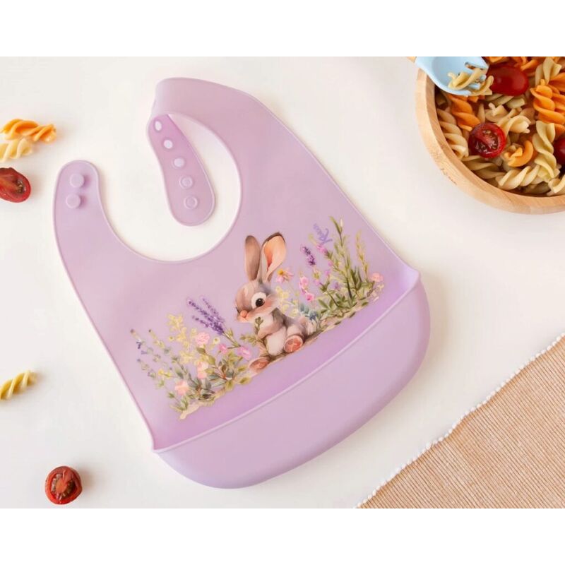 5375 Babero blandito silicona lavanda kiokids. PUERICULTURA Y COMPLEMENTOS PARA BEBES - COMIDA BABEROS . Color LILA. 