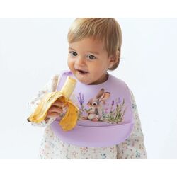 5375 Babero blandito silicona lavanda kiokids. PUERICULTURA Y COMPLEMENTOS PARA BEBES - COMIDA BABEROS . Color LILA. 