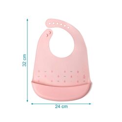 541 Babero silicona  kiokids. PUERICULTURA Y COMPLEMENTOS PARA BEBES - COMIDA BABEROS . Color Rosa. 