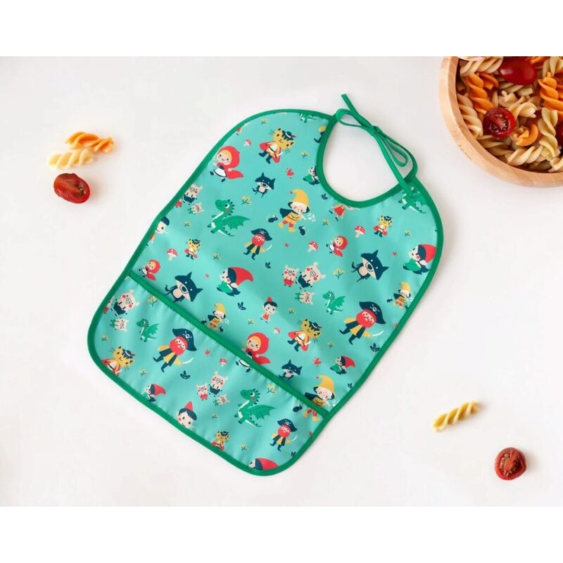 BABERO IMPERMEABLE VERDE KIOKIDS. PUERICULTURA Y COMPLEMENTOS PARA BEBES - COMIDA BABEROS . Color Verde. 