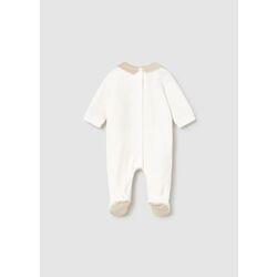 2716 Pelele tundosado con cuello recién nacido CRUDO. ROPA PARA BEBES ,PREMAMA Y COLEGIAL - DE 0 5 AÑOS INVIERNO RECIEN NACIDO