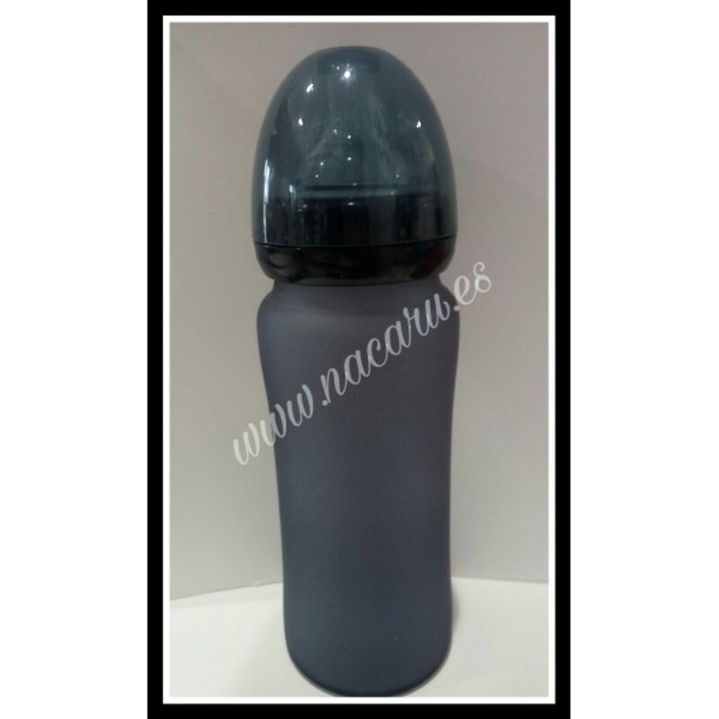 BIBERON DE CRISTAL MILKHERO 240 ml EVERYDAY. PUERICULTURA Y COMPLEMENTOS PARA BEBES - PORTEO LACTANCIA BIBERONES ACCESORIOS .