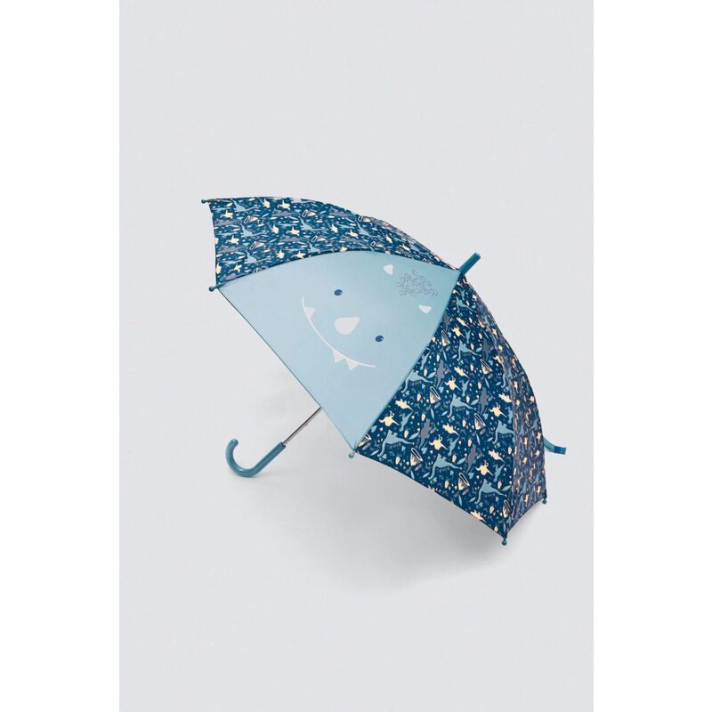 46019 Paraguas infantil Dino YSABEL MORA. PUERICULTURA Y COMPLEMENTOS PARA BEBES - ACCESORIOS DE . Color Azul. 