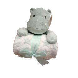 11011 Muñeco con  manta de 80 x 110 gamberritos. JUGUETES PARA BEBE - PELUCHES Y MUÑECOS PRIMEROS . Color Verde. 