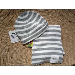 GORRO CON BUFANDA RAYAS NICO DINGO. ROPA PARA BEBES ,PREMAMA Y COLEGIAL - DE 0 5 AÑOS INVIERNO GORROS BUFANDAS GUANTES