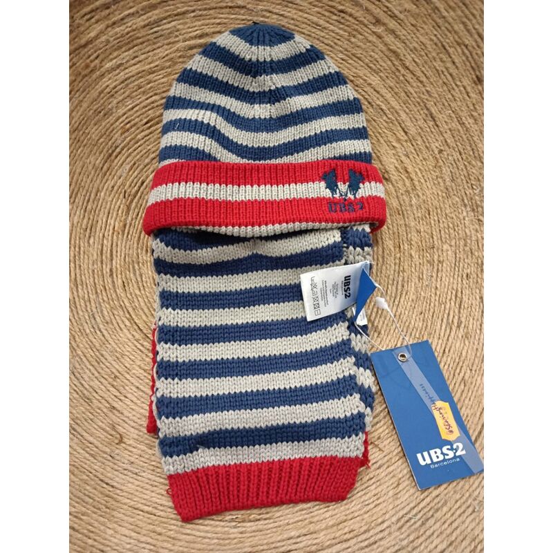 6520 GORRO CON BUFANDA  USB2. ROPA PARA BEBES ,PREMAMA Y COLEGIAL - DE 0 5 AÑOS INVIERNO GORROS BUFANDAS GUANTES COMPLEMENTOS .