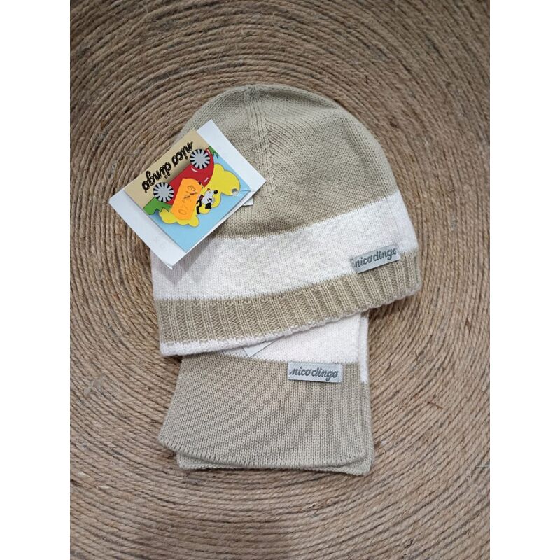 CJTO GORRO+BUFANDA 535+536 NICO DINGO. ROPA PARA BEBES ,PREMAMA Y COLEGIAL - DE 0 5 AÑOS INVIERNO GORROS BUFANDAS GUANTES