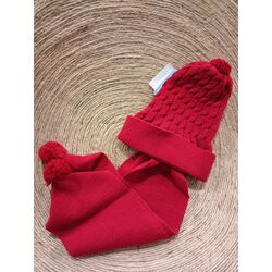 023AM-854 GORRO BUFANDA TALLA UNICA SARDON. ROPA PARA BEBES ,PREMAMA Y COLEGIAL - DE 0 5 AÑOS INVIERNO GORROS BUFANDAS GUANTES