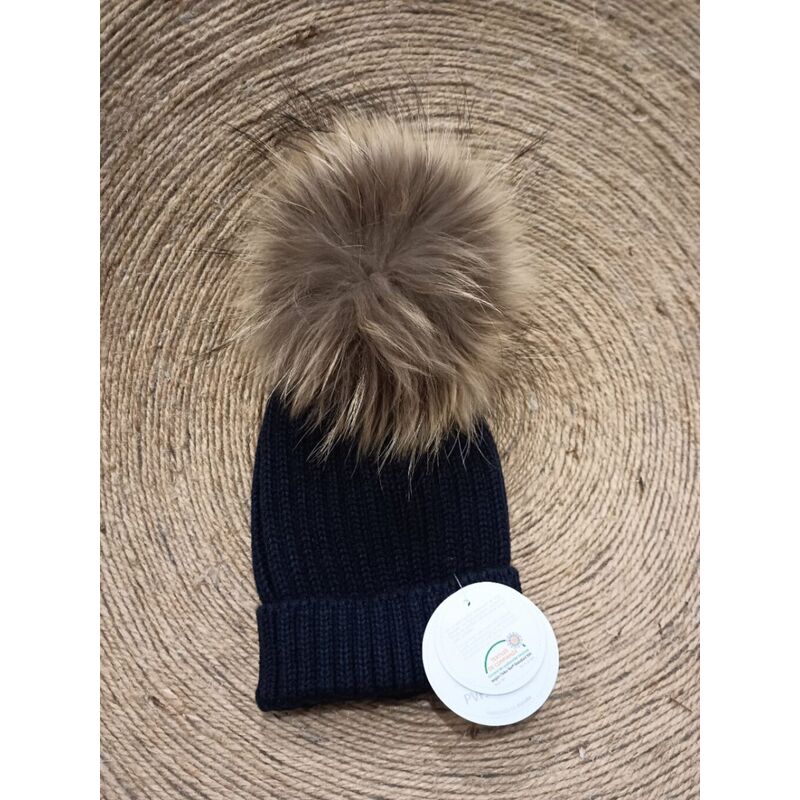 GORRO POM POM PELO J870 JULIANA. ROPA PARA BEBES ,PREMAMA Y COLEGIAL - DE 0 5 AÑOS INVIERNO GORROS BUFANDAS GUANTES COMPLEMENTOS