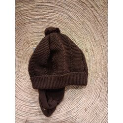 10757 GORRO CON POM POM CHOCOLATE CHAO. ROPA PARA BEBES ,PREMAMA Y COLEGIAL - DE 0 5 AÑOS INVIERNO GORROS BUFANDAS GUANTES