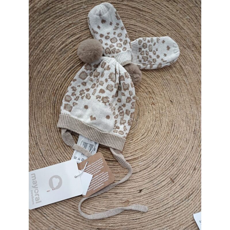 9668 CONJUNTO DE GORRO CON MANOPLAS MAYORAL. ROPA PARA BEBES ,PREMAMA Y COLEGIAL - DE 0 5 AÑOS INVIERNO GORROS BUFANDAS GUANTES
