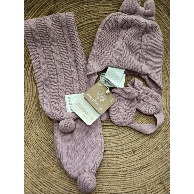 9663 CONJUNTO DE GORRO CON MANOPLAS Y BUFANDA MAYORAL. ROPA PARA BEBES ,PREMAMA Y COLEGIAL - DE 0 5 AÑOS INVIERNO GORROS