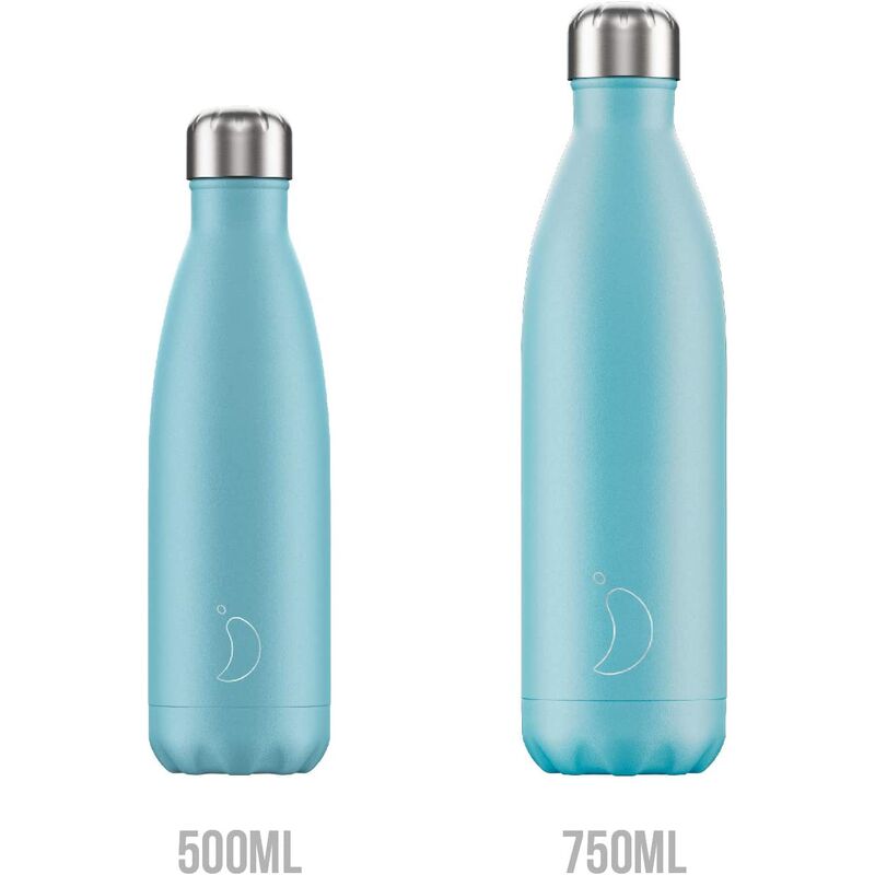 BOTELLA 500ML CHILLY´S BLUE PASTEL 0420. PUERICULTURA Y COMPLEMENTOS PARA BEBES - COMIDA TERMOS RECIPIENTES . Color Azul. 