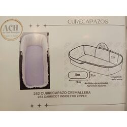 Cubre Capazo adaptable piqué nápoles blanco 2820008 Chari. COCHECITOS-CARRICOCHES PARA BEBE SACOS Y TEXTILES DE CAPAZO