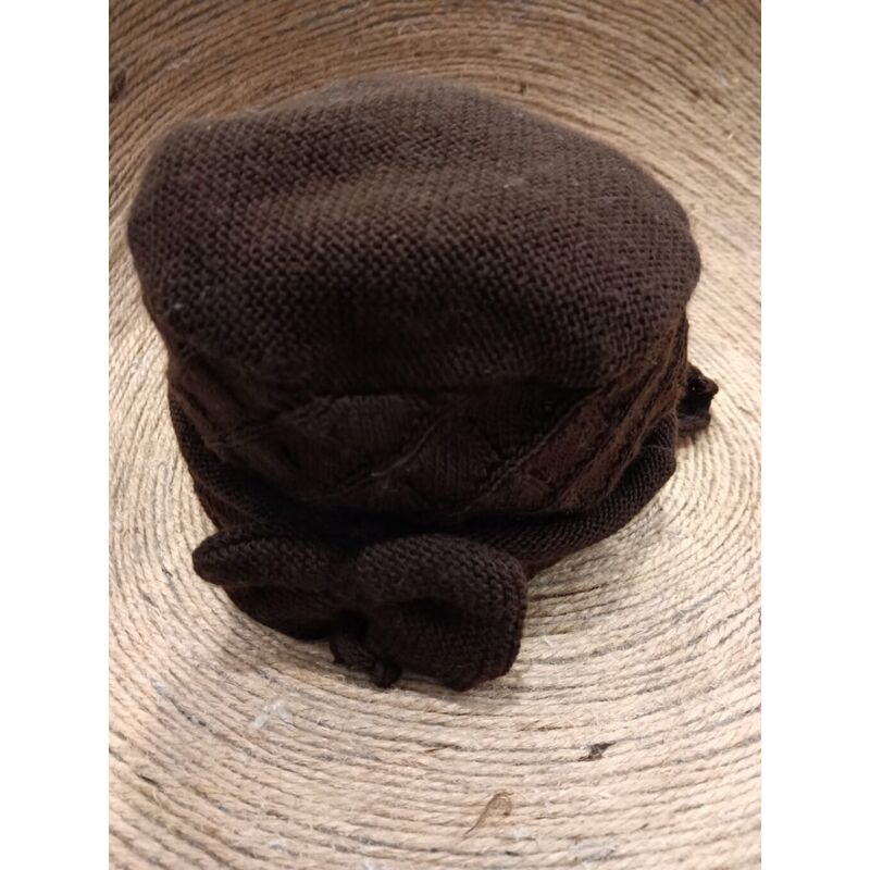 GORRO DE ATAR  300 MARRON  JOSE LUIS NAVARRO. ROPA PARA BEBES ,PREMAMA Y COLEGIAL - DE 0 5 AÑOS INVIERNO GORROS BUFANDAS GUANTES