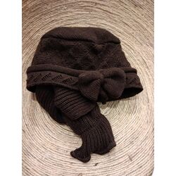 GORRO DE ATAR  300 MARRON  JOSE LUIS NAVARRO. ROPA PARA BEBES ,PREMAMA Y COLEGIAL - DE 0 5 AÑOS INVIERNO GORROS BUFANDAS GUANTES