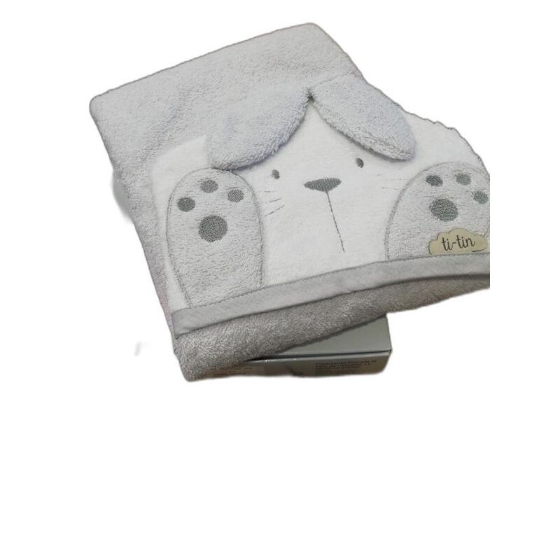 541 CAPA BAÑO CONEJO GRIS GARVEL. PUERICULTURA Y COMPLEMENTOS PARA BEBES - BAÑO TOALLAS CAPAS DE . Color GRIS . 