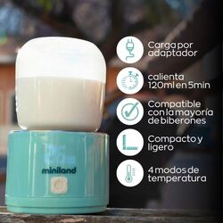 89640 Calientabiberones Warmy on the go Miniland. PUERICULTURA Y COMPLEMENTOS PARA BEBES - PORTEO LACTANCIA BIBERONES ACCESORIOS
