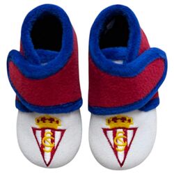 9350 160 Zapatilla de velcro suapel blanco rojo Sporting  Gijón. ZAPATOS PARA BEBE . CALZADO 21. 