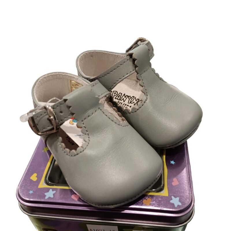 PEUCA A1621 PEPITO GRIS NAPA  PANYNO. ZAPATOS PARA BEBE - CALZADO Peuca de Niño . CALZADO 15. 