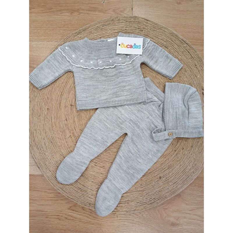 C7019 Conjunto bebé invierno punto Mis Cucadas. ROPA PARA BEBES ,PREMAMA Y COLEGIAL - DE 0 5 AÑOS INVIERNO Conjuntos Punto .