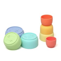 5848 Set de cubos de silicona para el baño del bebé Kiokids. JUGUETES PARA BEBE - JUEGOS DE BAÑO BEBES . Color 0. 