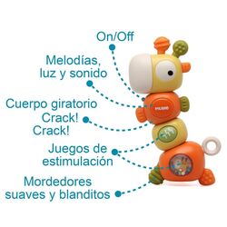 5866 Jirafa mordedor y sonajero para bebés Kiokids. JUGUETES PARA BEBE - INSTRUMENTOS MUSICALES MOVILES, PROYECTORES CARRILLONES