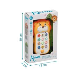 5873 Teléfono musical león para bebés con sonidos de animales Kiokids. JUGUETES PARA BEBE - MOVILES, PROYECTORES CARRILLONES