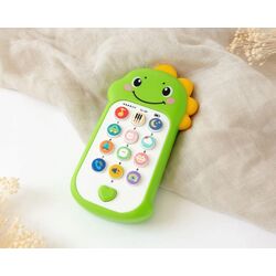 5874 Teléfono musical dinosaurio para bebés con sonidos y melodías Kiokids. JUGUETES PARA BEBE - MOVILES, PROYECTORES