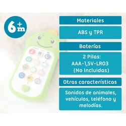 5874 Teléfono musical dinosaurio para bebés con sonidos y melodías Kiokids. JUGUETES PARA BEBE - MOVILES, PROYECTORES
