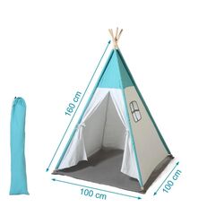 3193 Teepee azul 100X100X160 CM KIOKIDS. MOBILIARIO Y DECORACION PARA BEBE - JUGUETES PRIMEROS ACCESORIOS . Color Azul. 