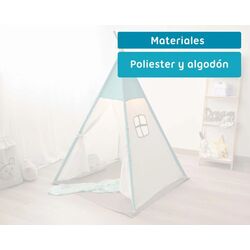 3193 Teepee azul 100X100X160 CM KIOKIDS. MOBILIARIO Y DECORACION PARA BEBE - JUGUETES PRIMEROS ACCESORIOS . Color Azul. 