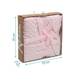 3976 Manta para bebé color rosa KIOKIDS. COCHECITOS-CARRICOCHES PARA BEBE SACOS Y TEXTILES MUSELINAS GASAS CHALES MANTAS . Color