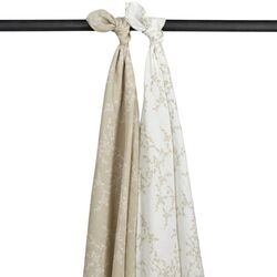 54714 MUSELINA GRANDE PACK DE 2 120x120 CM ME-BRANCHES SAND  CAMBRASS. COCHECITOS-CARRICOCHES PARA BEBE SACOS Y TEXTILES