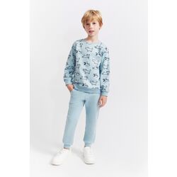 354004 CONJUNTO CHANDAL PERRITOS VERDE AZULADO STREET MONKEY. ROPA PARA BEBES ,PREMAMA Y COLEGIAL - DE 0 5 AÑOS INVIERNO NIÑO