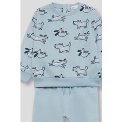 354004 CONJUNTO CHANDAL PERRITOS VERDE AZULADO STREET MONKEY. ROPA PARA BEBES ,PREMAMA Y COLEGIAL - DE 0 5 AÑOS INVIERNO NIÑO