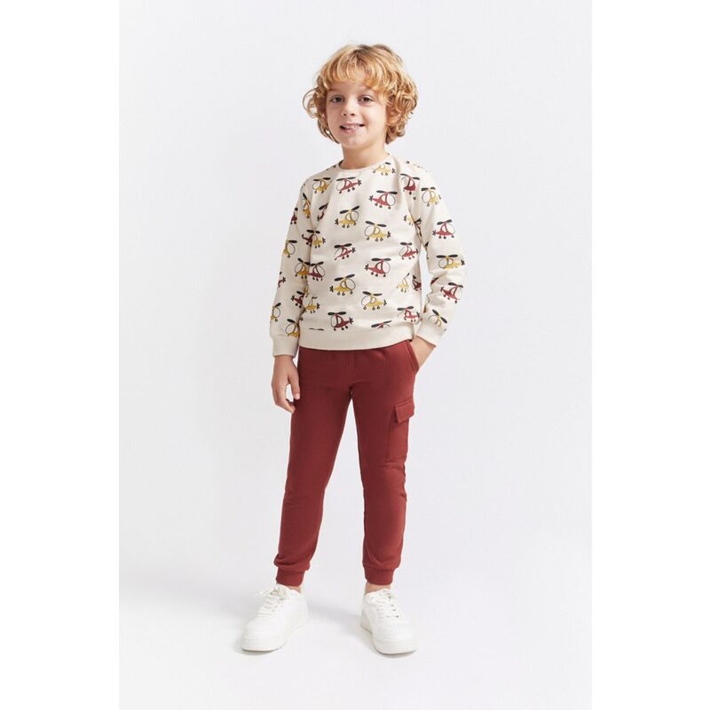 354030 CONJUNTO CHANDAL CREMA STREET MONKEY. ROPA PARA BEBES ,PREMAMA Y COLEGIAL - DE 0 5 AÑOS INVIERNO NIÑO Deportiva . TALLAS