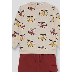 354030 CONJUNTO CHANDAL CREMA STREET MONKEY. ROPA PARA BEBES ,PREMAMA Y COLEGIAL - DE 0 5 AÑOS INVIERNO NIÑO Deportiva . TALLAS