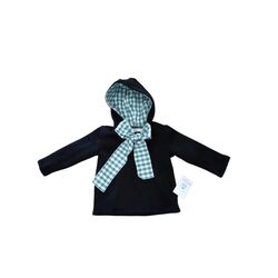 SUDADERA CON CAPUCH Y LAZO DULCE TIOVIVO NEGRA. ROPA PARA BEBES ,PREMAMA Y COLEGIAL - DE 0 5 AÑOS INVIERNO NIÑA deportiva