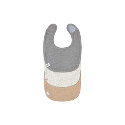 24977 Pack 3 baberos  apricot ,grey melang newborn Lässig. PUERICULTURA Y COMPLEMENTOS PARA BEBES - COMIDA BABEROS . Color 0. 