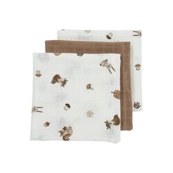 54746 MUSELINA MEDIANA PACK DE 3 70x70 CM ME-FOREST ANIMALS TOFFEE MEYCO CAMBRASS. COCHECITOS-CARRICOCHES PARA BEBE SACOS Y