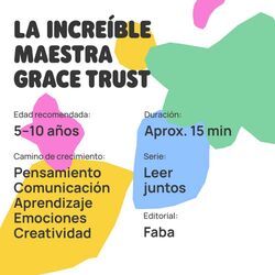 BKE10001 La increíble maestra Grace Trust. Lee y escucha con FABA Tapa. JUGUETES PARA BEBE - INSTRUMENTOS MUSICALES ACCESORIOS