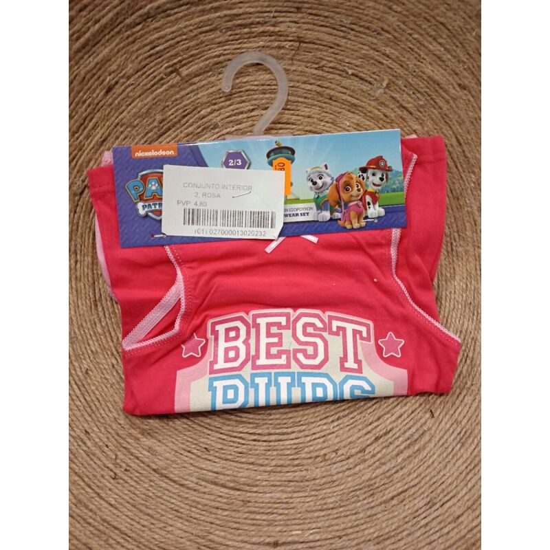 CONJUNTO PT03039 INTERIOR PATRULLA CANINA FACTORY CR. ROPA PARA BEBES ,PREMAMA Y COLEGIAL - DE 0 5 AÑOS INTERIOR Bragas