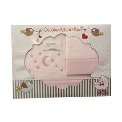 JUEGO DE SABANAS DE CORALINA 1150 CAPRI. MOBILIARIO Y DECORACION PARA BEBE - ROPA CUNA MINICUNA SABANAS . Color Rosa. 