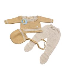 50900G Conjunto ocre visi. ROPA PARA BEBES ,PREMAMA Y COLEGIAL - DE 0 5 AÑOS INVIERNO Conjuntos Ranita . TALLAS 0 Meses . 